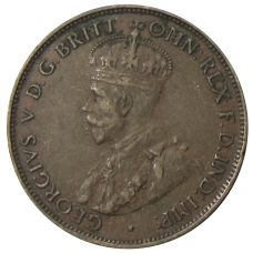 Монета 1/2 пенни 1936 года Австралия (реверс)