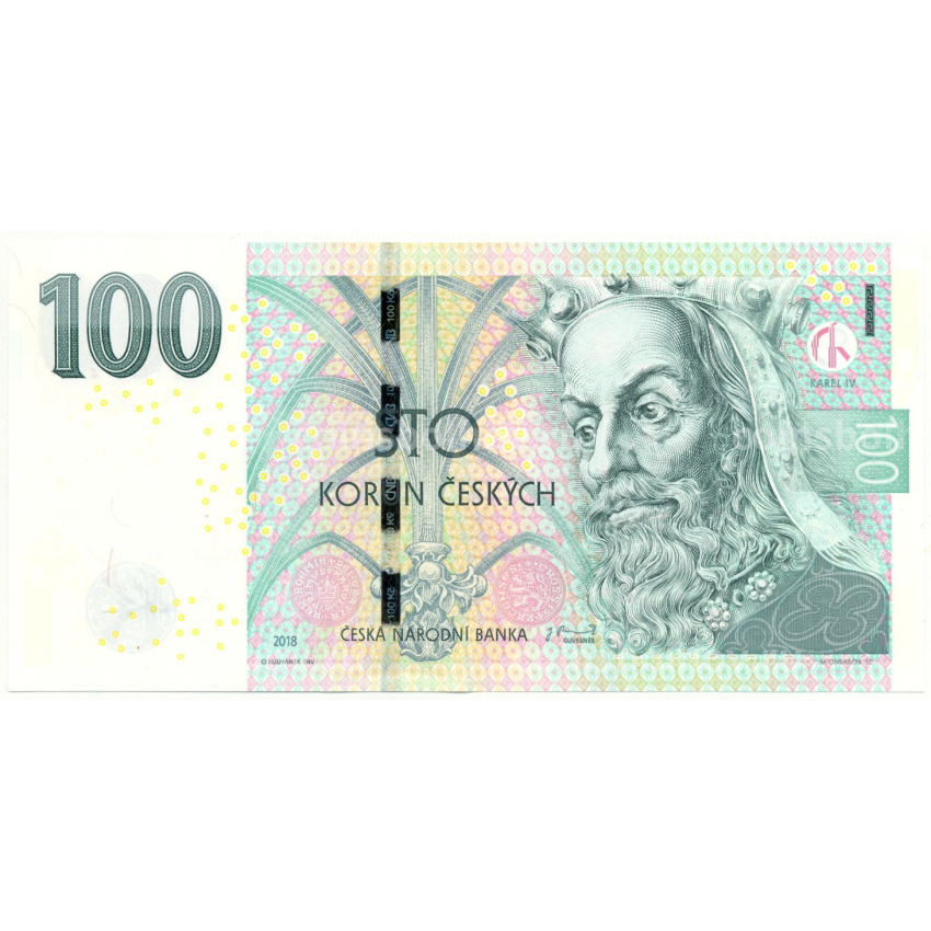 Банкнота 100 крон 2018 года Чехия