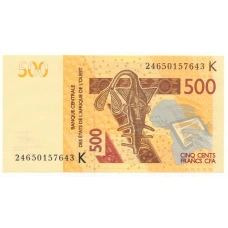 Банкнота 500 франков 2012 (2024) года Западная Африка — Литера К(Сенегал)