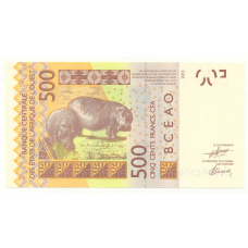 Банкнота 500 франков 2012 (2024) года Западная Африка — Литера К(Сенегал) (вид 2)