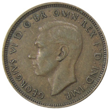 Монета 1/2 пенни 1938 года Австралия (реверс)