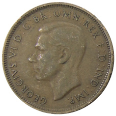 Монета 1/2 пенни 1938 года Австралия (реверс)