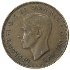Монета 1/2 пенни 1938 года Австралия (реверс)