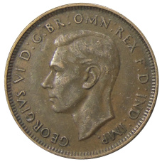 Монета 1/2 пенни 1938 года Австралия (реверс)