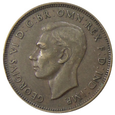 Монета 1/2 пенни 1938 года Австралия (реверс)