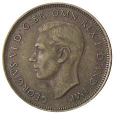 Монета 1/2 пенни 1938 года Австралия (реверс)