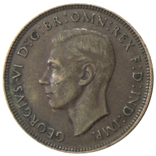 Монета 1/2 пенни 1938 года Австралия (реверс)