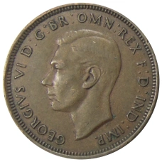 Монета 1/2 пенни 1938 года Австралия (реверс)