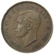 Монета 1/2 пенни 1938 года Австралия (реверс)
