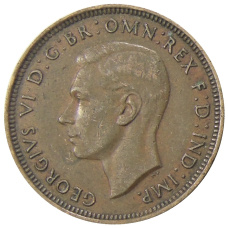 Монета 1/2 пенни 1938 года Австралия (реверс)