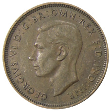 Монета 1/2 пенни 1938 года Австралия (реверс)