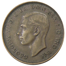 Монета 1/2 пенни 1938 года Австралия (реверс)