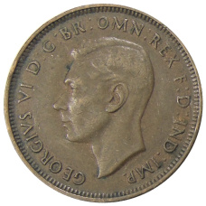 Монета 1/2 пенни 1938 года Австралия (реверс)