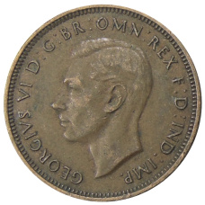 Монета 1/2 пенни 1938 года Австралия (реверс)