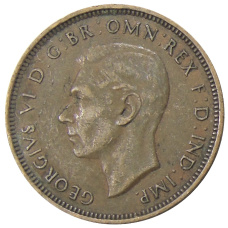Монета 1/2 пенни 1938 года Австралия (реверс)