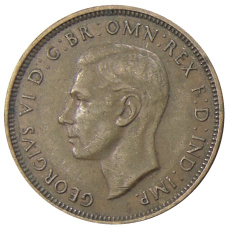 Монета 1/2 пенни 1938 года Австралия (реверс)