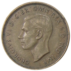 Монета 1/2 пенни 1938 года Австралия (реверс)