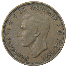 Монета 1/2 пенни 1938 года Австралия (реверс)