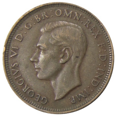 Монета 1/2 пенни 1938 года Австралия (реверс)