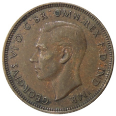Монета 1/2 пенни 1938 года Австралия (реверс)