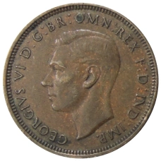 Монета 1/2 пенни 1938 года Австралия (реверс)