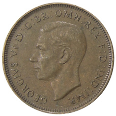 Монета 1/2 пенни 1938 года Австралия (реверс)