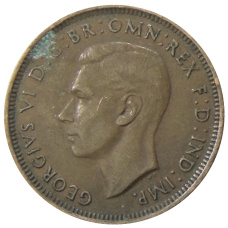 Монета 1/2 пенни 1938 года Австралия (реверс)