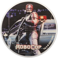 Монета 50 центов 2024 года Фиджи «Робокоп» (Цветная) (аверс)