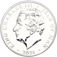 Монета 1 ангел 2024 года Остров Мэн «Архангел Михаил» (реверс)