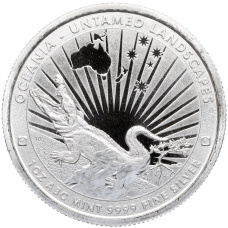 Монета 5 долларов 2024 года Токелау «Дикие пейзажи Океании — Крокодил» (аверс)