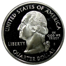 Монета 1/4 доллара (25 центов) 2008 года S США Штаты и территории — Нью-Мексико (реверс)