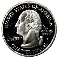 Монета 1/4 доллара (25 центов) 2000 года S США Штаты и территории — Массачусетс (реверс)