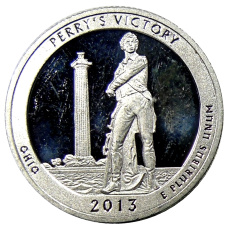 Монета 1/4 доллара (25 центов) 2013 года S США Национальные парки №17  — Международный мемориал мира (аверс)