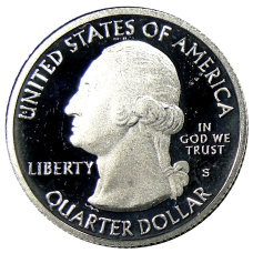 Монета 1/4 доллара (25 центов) 2013 года S США Национальные парки №17  — Международный мемориал мира (реверс)