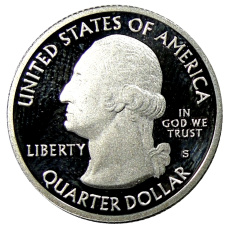 Монета 1/4 доллара (25 центов) 2012 года  S США Национальные парки № 15 —  Денали (реверс)