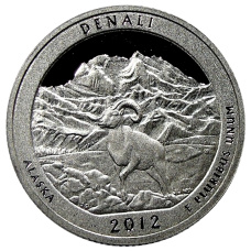 Монета 1/4 доллара (25 центов) 2012 года  S США Национальные парки № 15 —  Денали (аверс)