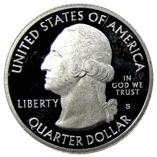 Монета 1/4 доллара (25 центов) 2012 года  S США Национальные парки № 15 —  Денали (реверс)