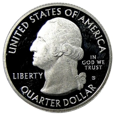 Монета 1/4 доллара (25 центов) 2012 года  S США Национальные парки № 15 —  Денали (реверс)