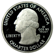 Монета 1/4 доллара (25 центов) 2012 года  S США Национальные парки № 15 —  Денали (реверс)