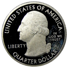 Монета 1/4 доллара (25 центов) 2012 года  S США Национальные парки № 15 —  Денали (реверс)