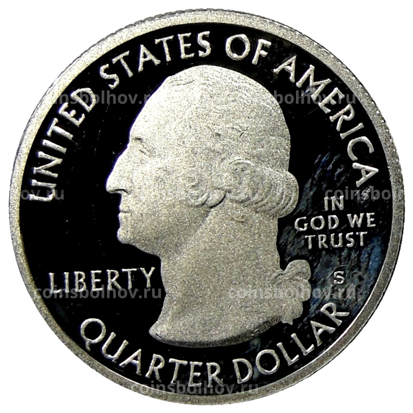 Монета 1/4 доллара (25 центов) 2012 года  S США Национальные парки № 15 —  Денали (вид 2)