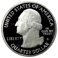 Монета 1/4 доллара (25 центов) 2012 года  S США Национальные парки № 15 —  Денали (реверс)