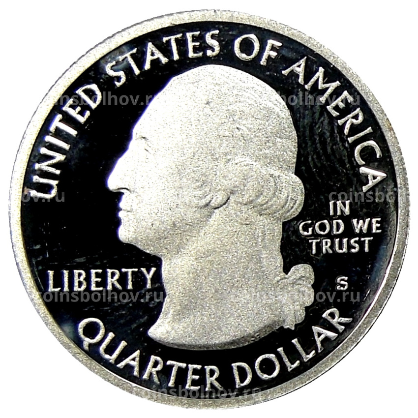 Монета 1/4 доллара (25 центов) 2012 года  S США Национальные парки № 15 —  Денали (вид 2)