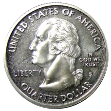 Монета 1/4 доллара (25 центов) 2001 года  S США Штаты и территории — Кентукки (реверс)