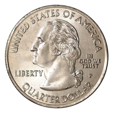 Монета 25 центов (1/4 доллара) 2008 года Р США Штаты и территории — Нью-Мехико (реверс)