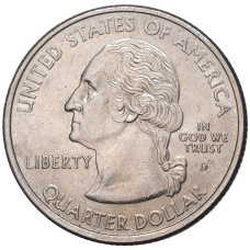 Монета 25 центов (1/4 доллара) 2000 года D США Штаты и территории — Массачусетс (реверс)