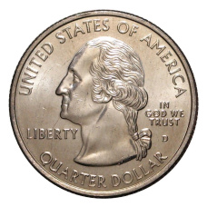 Монета 25 центов (1/4 доллара) 2004 года D США Штаты и территории — Флорида (реверс)