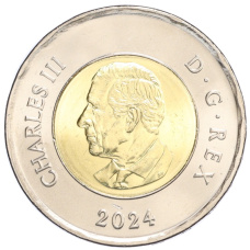 Монета 2 доллара 2024 года Канада «100 лет Королевским военно-воздушным силам Канады» (Цветная) (реверс)