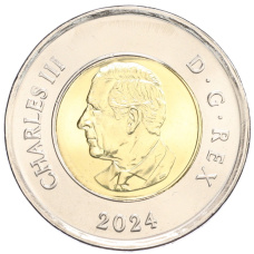 Монета 2 доллара 2024 года Канада «100 лет Королевским военно-воздушным силам Канады» (реверс)