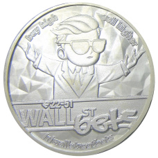 Монета  1 унция  2021 года Сингапур «Wall Street Bets» (аверс)
